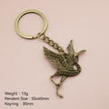 Zinc Alloy Flying Bird Crane Keychain Bag Charm Gift view 2