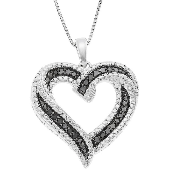 Irregular Heart Pendant Necklace With Curved Two Tone Heart Charm, Fashion Versatile Jewelry