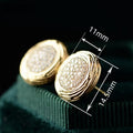 French Korean Light Luxury Micro Inlaid Zircon Stud Earrings For Women, Elegant Fashion Jewelry view 4