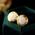 French Korean Light Luxury Micro Inlaid Zircon Stud Earrings For Women, Elegant Fashion Jewelry view 1