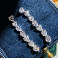 Heart Long Chain Drop Earrings For Women With Sparkling Zircon, Thin Fashion Gift Jewelry view 2