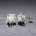 Geometric Micro Inlaid Stud Earrings For Women Trendy Light Luxury Banquet Ear Jewelry view 4