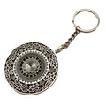 Metal Mandala Disc Keychain Boho Bag Charm Gift view 5