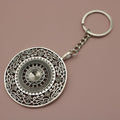 Metal Mandala Disc Keychain Boho Bag Charm Gift view 6