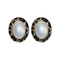 Light Luxury Zinc Alloy Square Pearl Stud Earrings With Rhinestone Halo For Commuter Style view 5