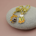Zinc Alloy Drip Oil Bee Hive Keychain Bag Charm Gift view 4