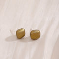 Elegant French Vintage Square Pearl Stud Earrings For Women Minimal Sweet Niche Design Silver Needle Earrings view 2