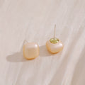 Elegant French Vintage Square Pearl Stud Earrings For Women Minimal Sweet Niche Design Silver Needle Earrings view 3