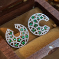 Luxury Vintage Statement Stud Earrings For Women, Elegant Banquet Jewelry With Celebrity Style view 1