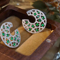 Luxury Vintage Statement Stud Earrings For Women, Elegant Banquet Jewelry With Celebrity Style view 2