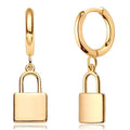 Lock Shape Drop Earrings For Women Fashion Geometric Dangle Earrings Trendy Jewelry Gift view 1