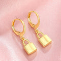 Lock Shape Drop Earrings For Women Fashion Geometric Dangle Earrings Trendy Jewelry Gift view 2