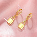Lock Shape Drop Earrings For Women Fashion Geometric Dangle Earrings Trendy Jewelry Gift view 4