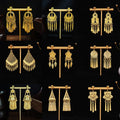 Long Waterdrop Leaf Tassel Bell Clip On Earrings Vintage Ethnic Style No Piercing Jewelry view 1