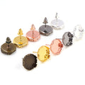 12mm Round Tray Ear Stud Posts For DIY Earrings, Jewelry Findings Without Ear Backs, 1.2g view 1