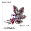 Alloy Glass Flower Bouquet Brooch Pin For Suits And Shawls view 7