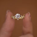 Delicate Antler Zircon Inlaid Ring For Women Christmas Trendy Light Luxury Fashion Jewelry view 5