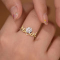 Delicate Antler Zircon Inlaid Ring For Women Christmas Trendy Light Luxury Fashion Jewelry view 2