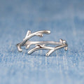 Simple Antler Ring For Women Christmas Holiday Theme Fashion Jewelry Festive Statement Finger Ring view 2