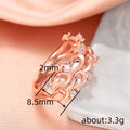 Delicate Ladies Wave Line Ring With Zircon Inlay, Fashion Popular Princess Single Ring For Women view 4