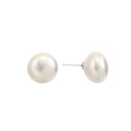 Elegant French Style Faux Pearl Studs, Minimalist Luxury Silver Needle Round Bead Women's Earrings view 5