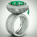 Luxury Zircon Inlaid Geometric Ring For Women, Delicate Designer Wedding Finger Jewelry view 1