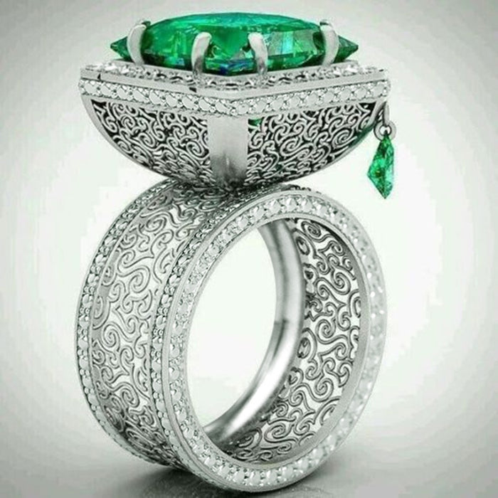 Luxury Zircon Inlaid Geometric Ring For Women, Delicate Designer Wedding Finger Jewelry