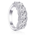 Geometric Shiny Zircon Inlaid Ring For Women, Fashion Bridal Light Luxury Statement Finger Ring view 3