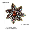 Alloy Rhinestone Flower Brooch Pin For Elegant Suits And Coats view 7