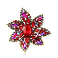 Alloy Rhinestone Flower Brooch Pin For Elegant Suits And Coats view 5