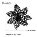 Alloy Rhinestone Flower Brooch Pin For Elegant Suits And Coats view 6