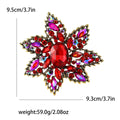 Alloy Rhinestone Flower Brooch Pin For Elegant Suits And Coats view 4