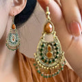 Vintage Alloy Water Drop Beaded Tassel Drop Earrings Ethnic Palace Style Light Luxury Jewelry view 3