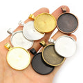25mm 3.3g Gold Zinc Alloy Charm Pendant for DIY Necklace Bracelet Jewelry Making view 2