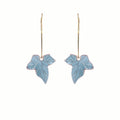Bohemian Blue Maple Leaf Irregular Enamel Alloy Creative Sweet Fresh Long Drop Dangle Hook Earrings view 5