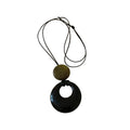 Ethnic Faux Leather Beaded Geometric Round Pendant Long Retro Collarbone Necklace view 5