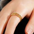 Fashion Bamboo Open Adjustable Ring For Women Minimalist Plain Band European Korean Jewelry view 4