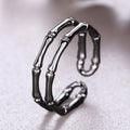Fashion Bamboo Open Adjustable Ring For Women Minimalist Plain Band European Korean Jewelry view 3