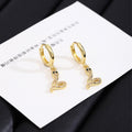 European American Hollow Rhinestone Dolphin Heart Butterfly Crown Moon Ear Cuff Earrings view 2