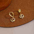 European American Hollow Rhinestone Dolphin Heart Butterfly Crown Moon Ear Cuff Earrings view 3