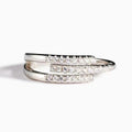 Fashion Geometric Line Adjustable Ring For Women With Micro Inlaid Zircon Trendy Shiny Accessory view 5