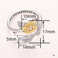 Adjustable Realistic Sunflower Flower Ring For Women With Engraved Leaf Fashion Jewelry view 4