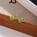 Korean Fresh Color Enamel Mini Flower Earrings Macaron Sweet Girl Creative Ear Cuffs view 3