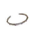 Luxury Copper Multi Layer Colorful Rhinestone Clasp Bangle Geometric Line Bracelet For Women view 5