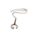Premium Alloy Irregular C-Shaped Geometric Line Pendant Necklace Trendy Minimalist Collarbone Jewelry view 5
