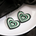 Candy Color Graffiti Acrylic Layered Heart Drop Dangle For Women Creative Fun Statement Earrings view 3