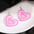 Candy Color Graffiti Acrylic Layered Heart Drop Dangle For Women Creative Fun Statement Earrings view 4