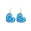 Candy Color Graffiti Acrylic Layered Heart Drop Dangle For Women Creative Fun Statement Earrings view 5
