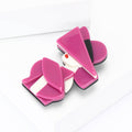 Alloy Acrylic Lady Brooch Pin For Womens Apparel Decoration view 3