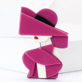 Alloy Acrylic Lady Brooch Pin For Womens Apparel Decoration view 2